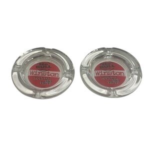 WINSTON NO BULL  Nothin' But Taste Set of 2 Vintage Souvenir Ashtrays